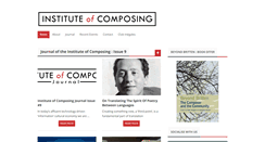 Desktop Screenshot of instituteofcomposing.org