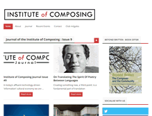 Tablet Screenshot of instituteofcomposing.org